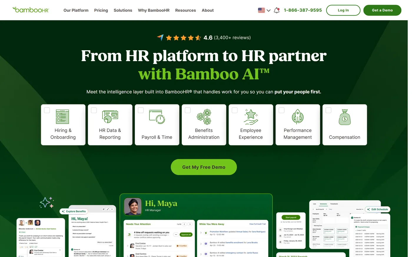 BambooHR homepage