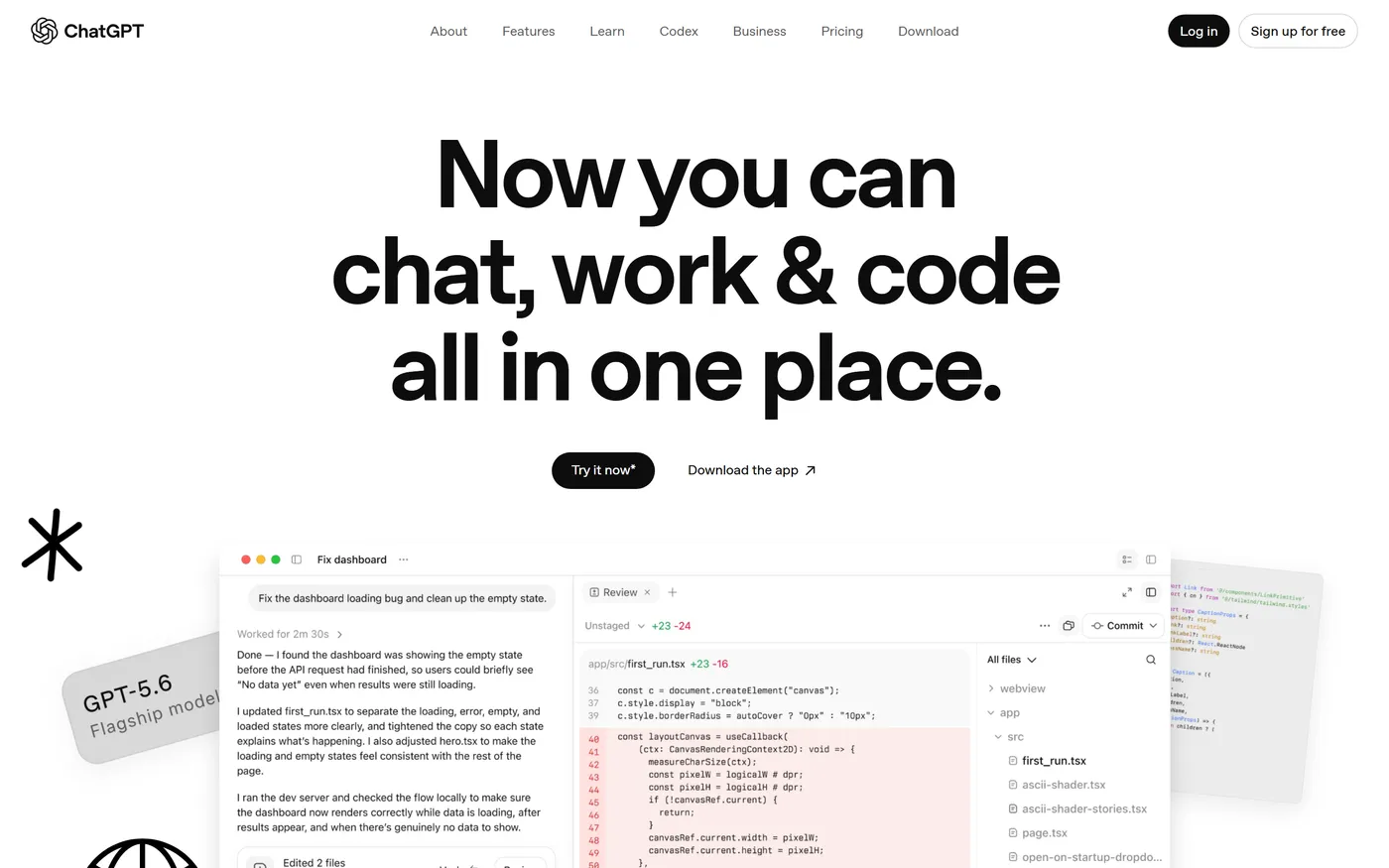 ChatGPT product page