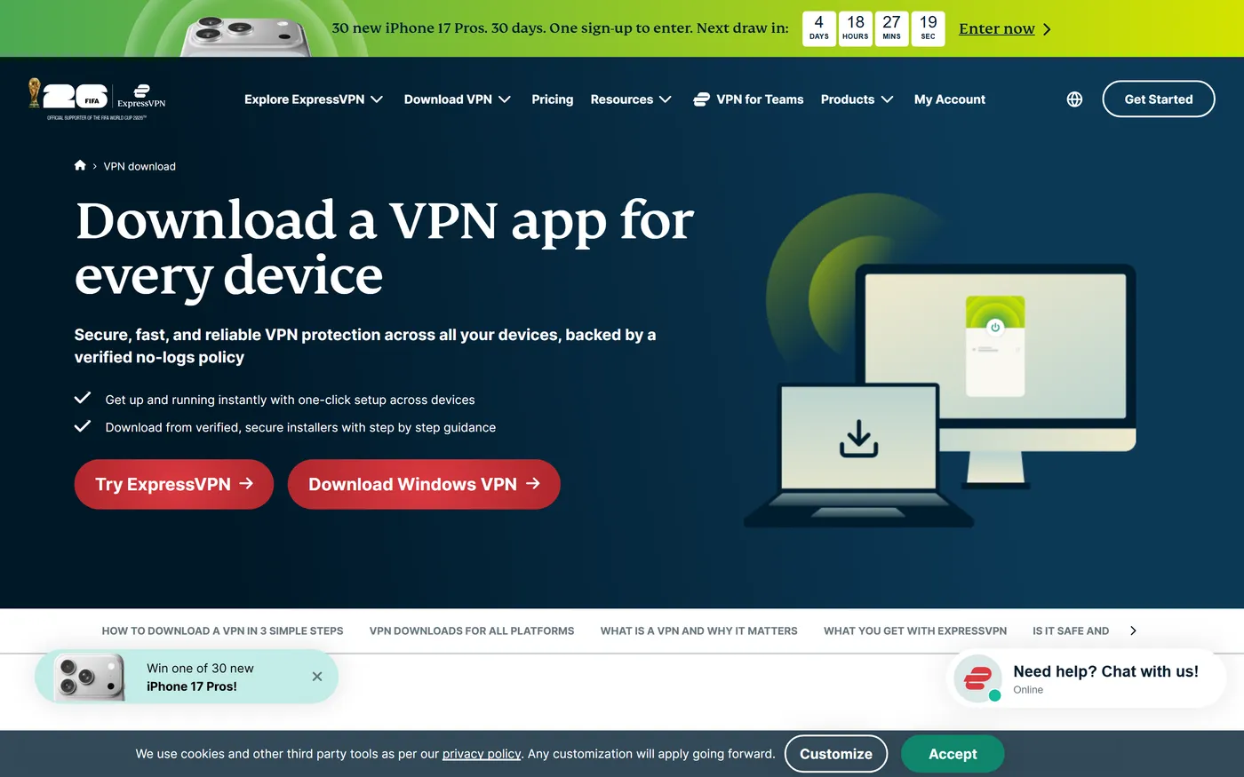 ExpressVPN product page
