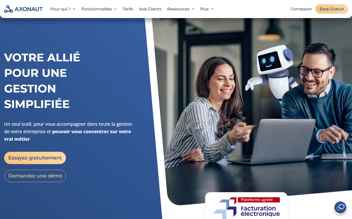 Site officiel de Axonaut