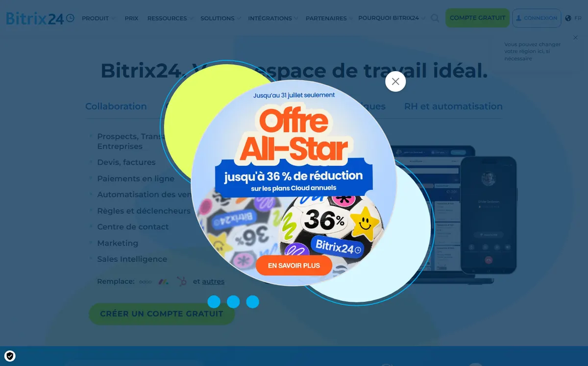 Bitrix24 official website