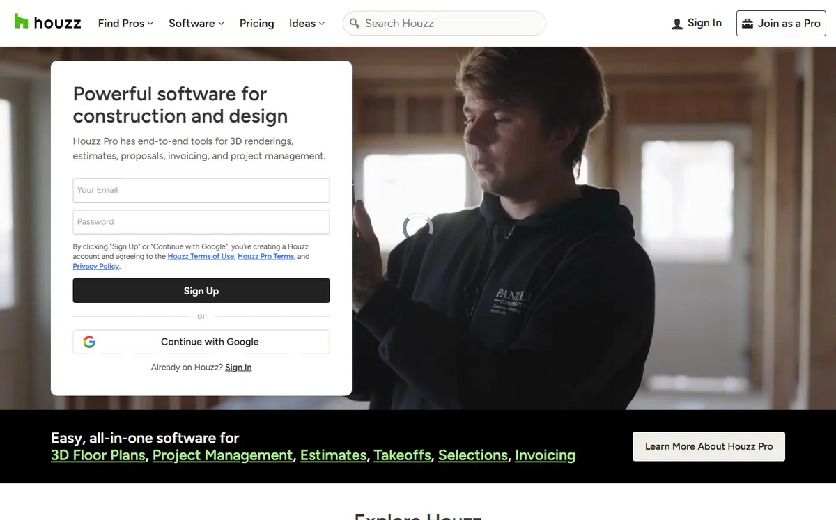 Houzz Pro official website