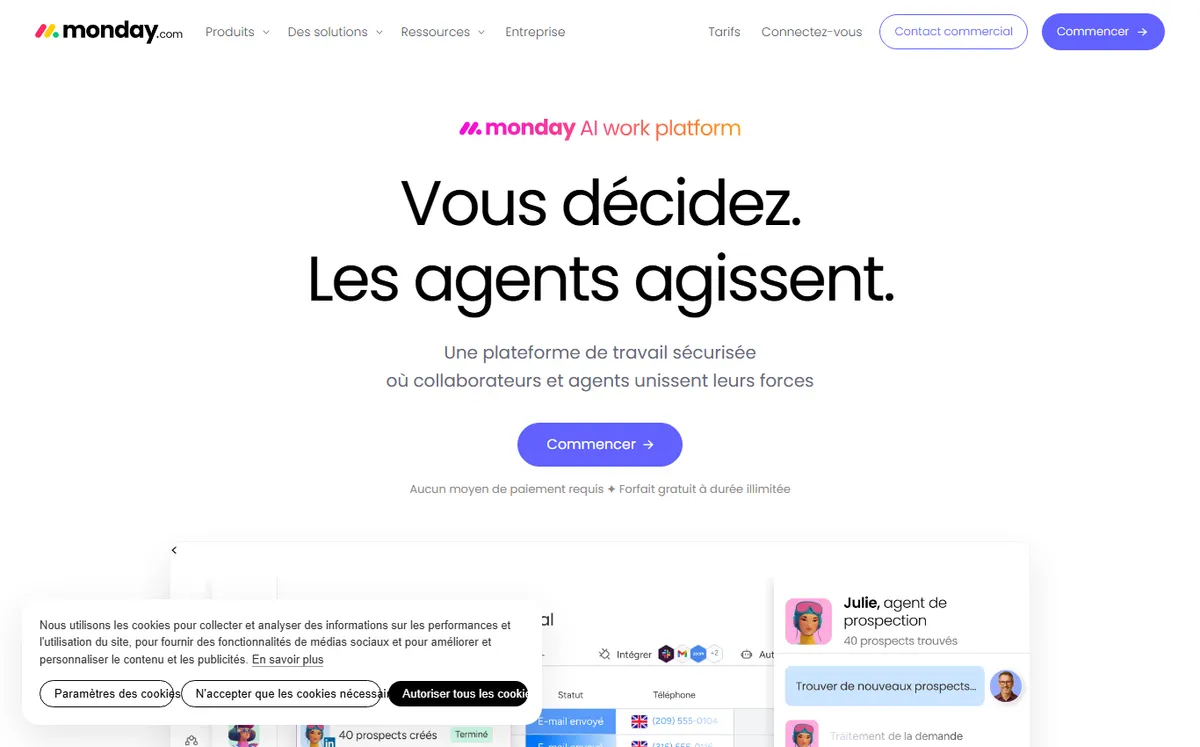Site officiel de monday CRM