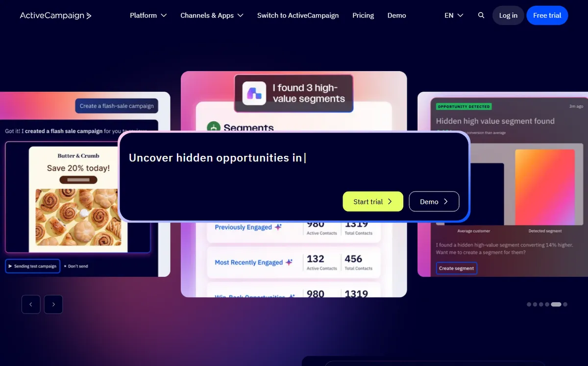 ActiveCampaign official website