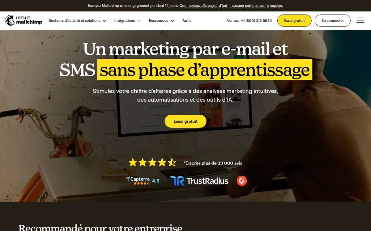 Mailchimp official website