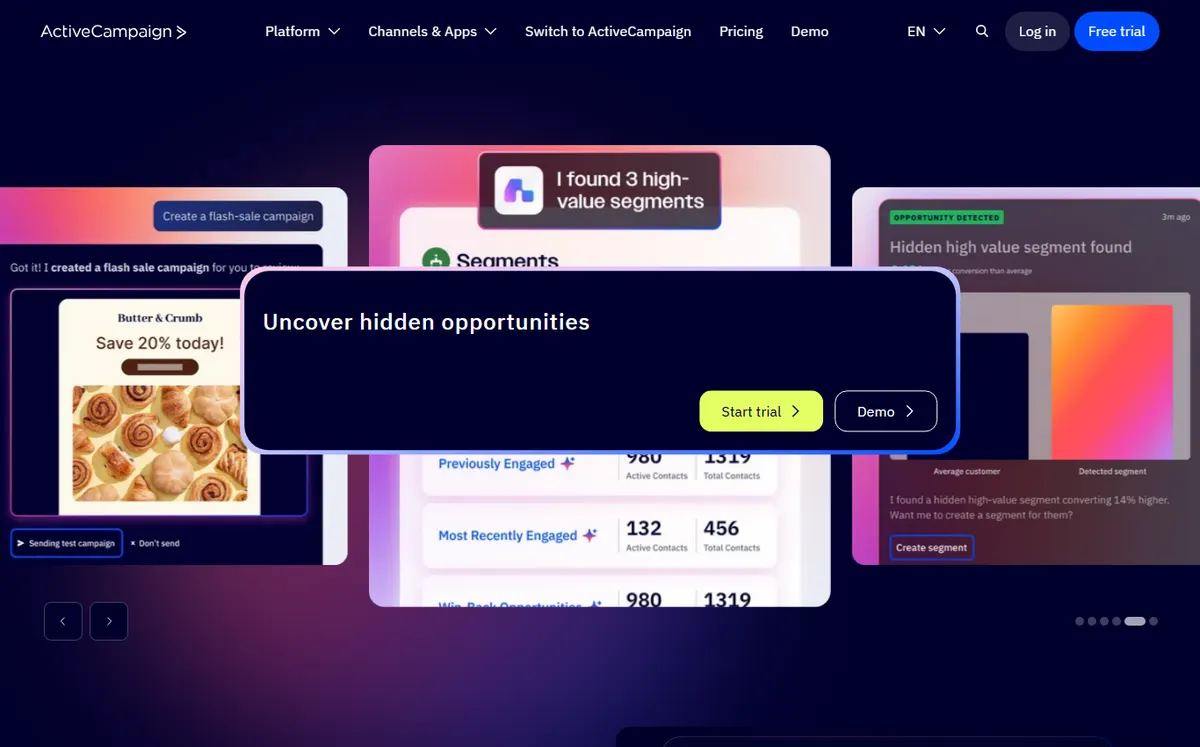 ActiveCampaign official website