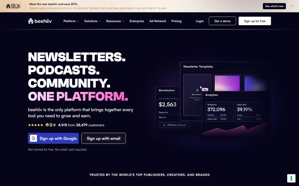 Beehiiv official website
