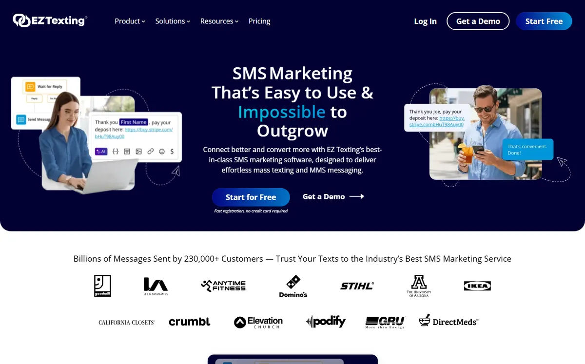 EZ Texting official website