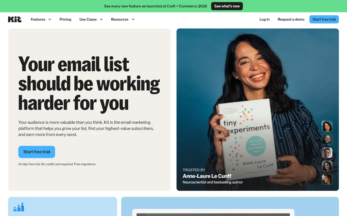 Kit (ex-ConvertKit) official website