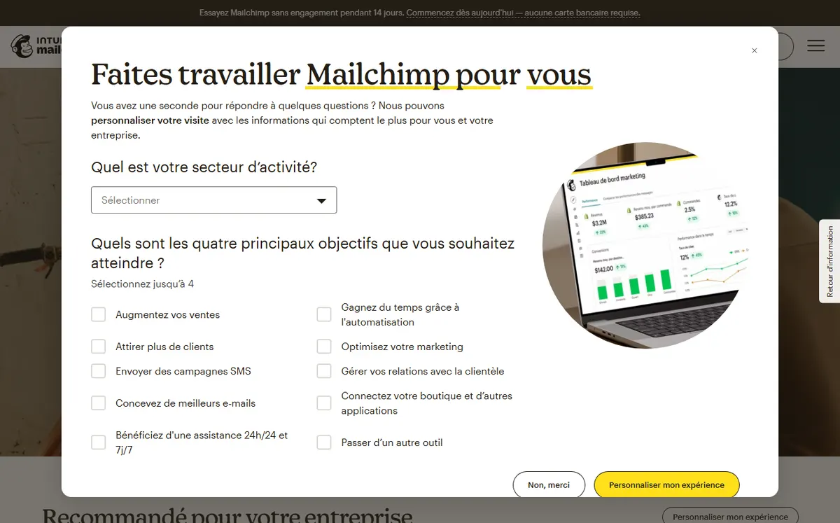 Mailchimp official website