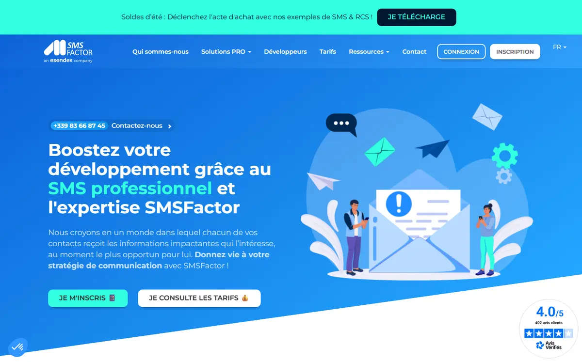 Site officiel de SMSFactor
