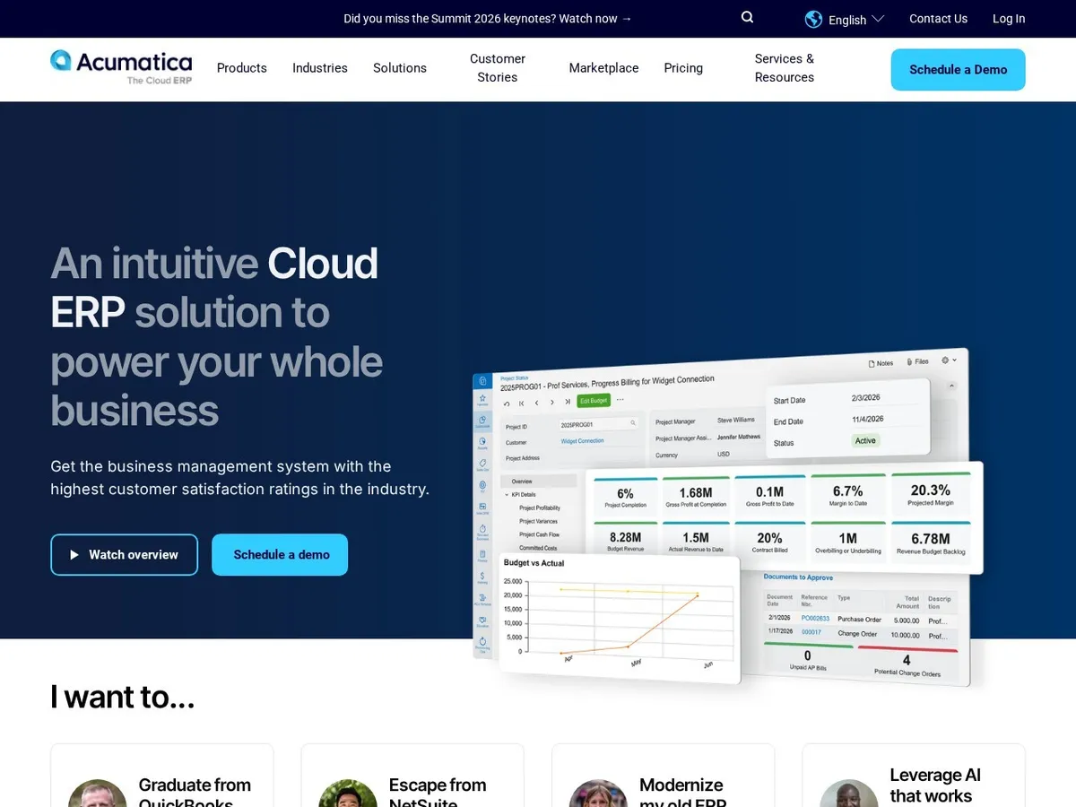 Acumatica interface