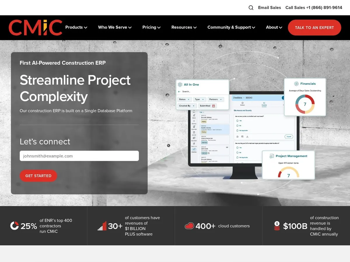 CMiC interface
