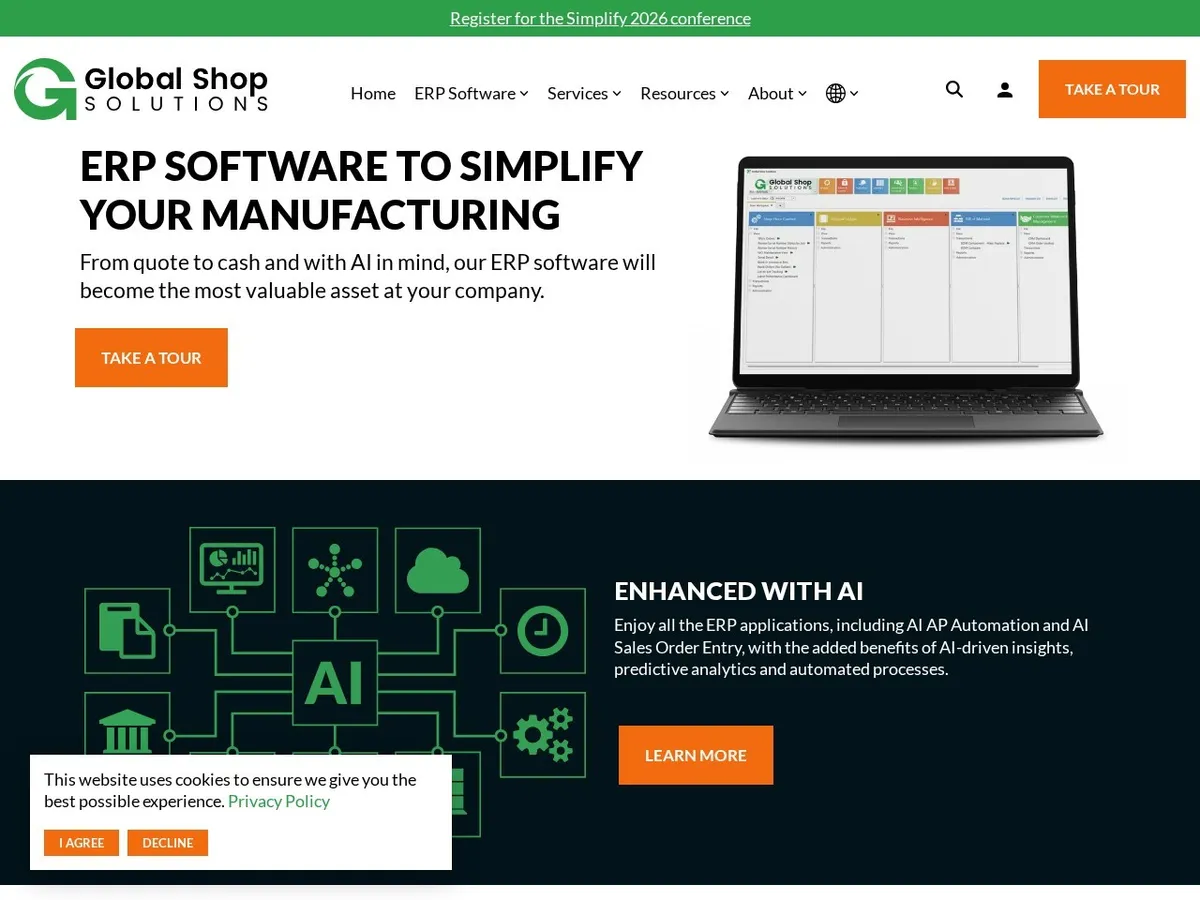 Global Shop Solutions interface