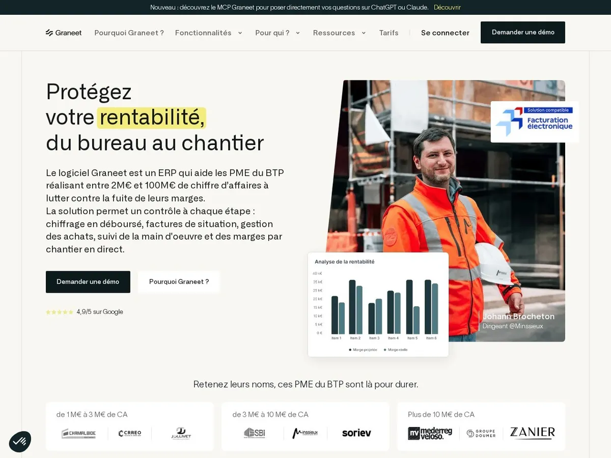 Interface de Graneet