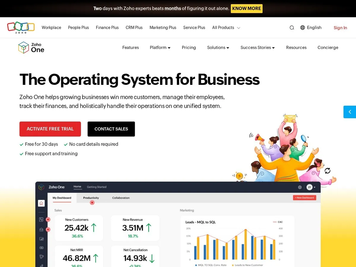 Zoho One interface