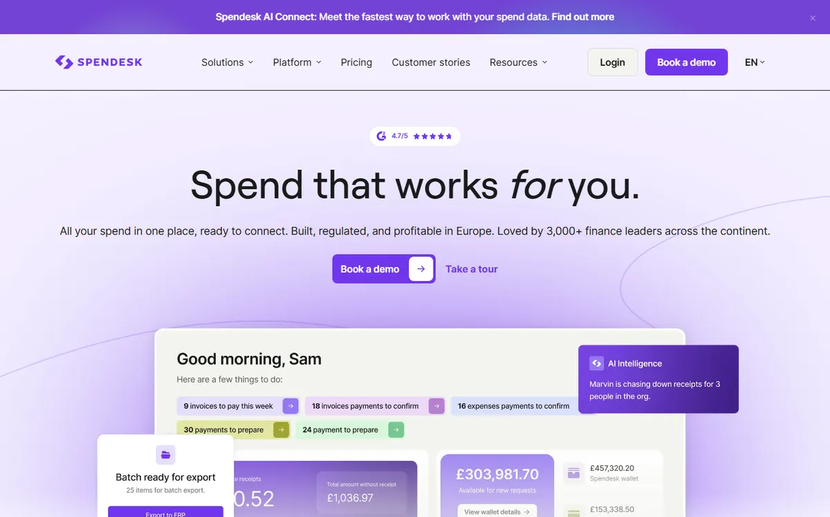 Site officiel de Spendesk