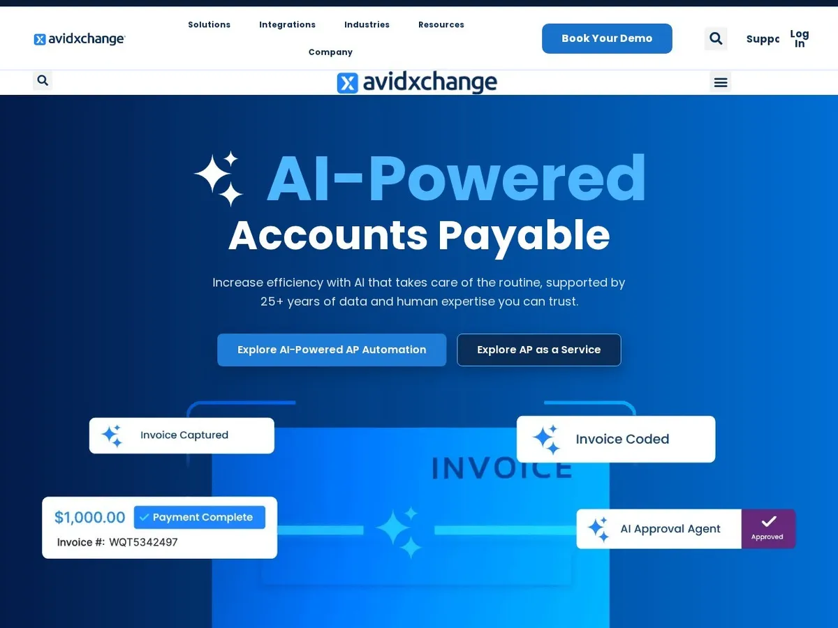 AvidXchange interface