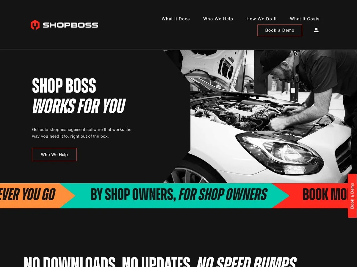 Shop Boss interface