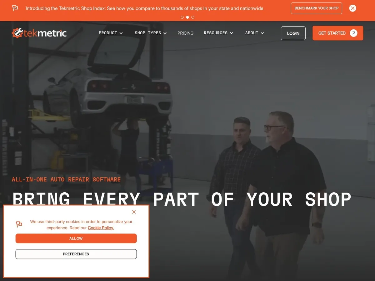 Tekmetric interface