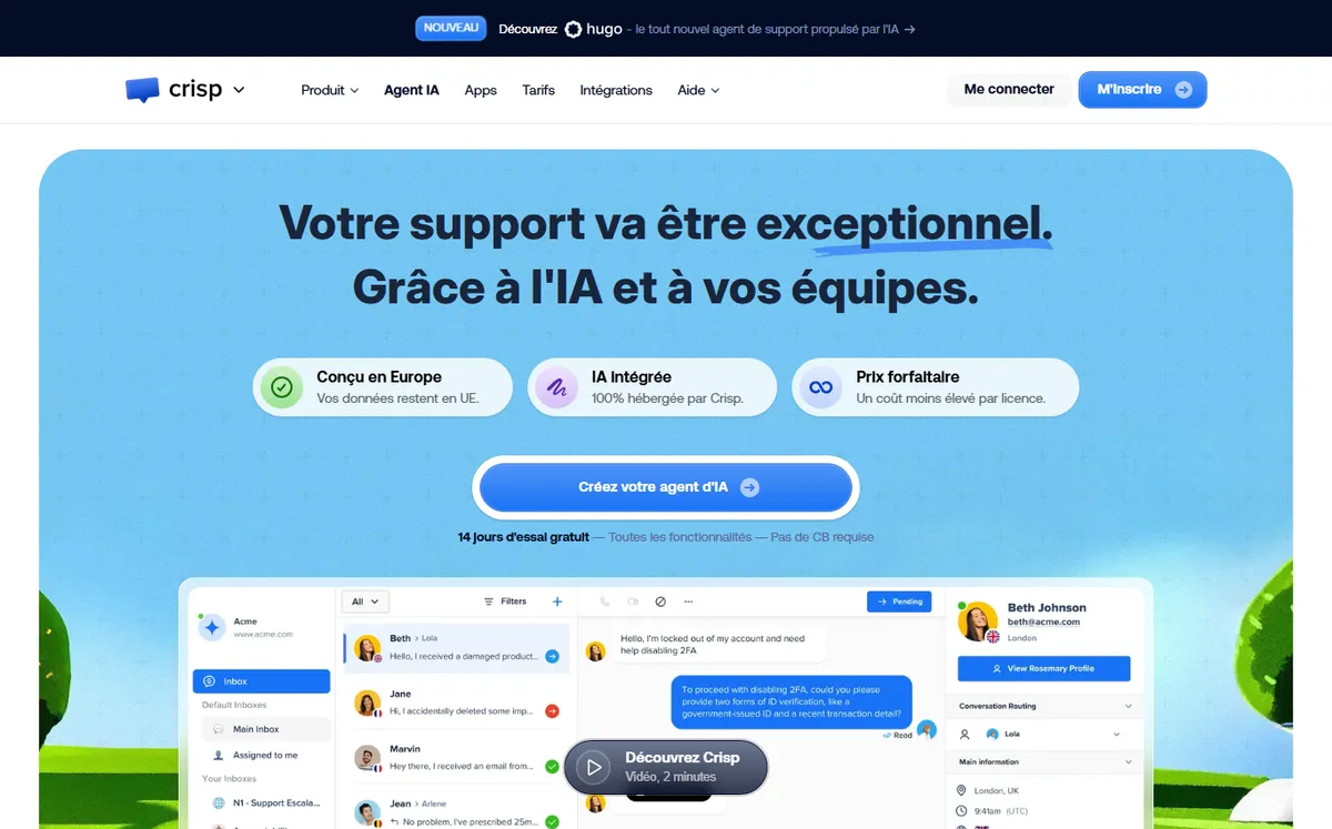 Site officiel de Crisp