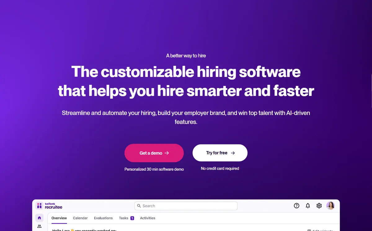 Site officiel de Recruitee