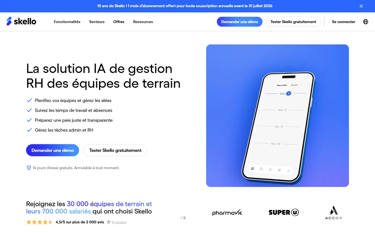 Site officiel de Skello
