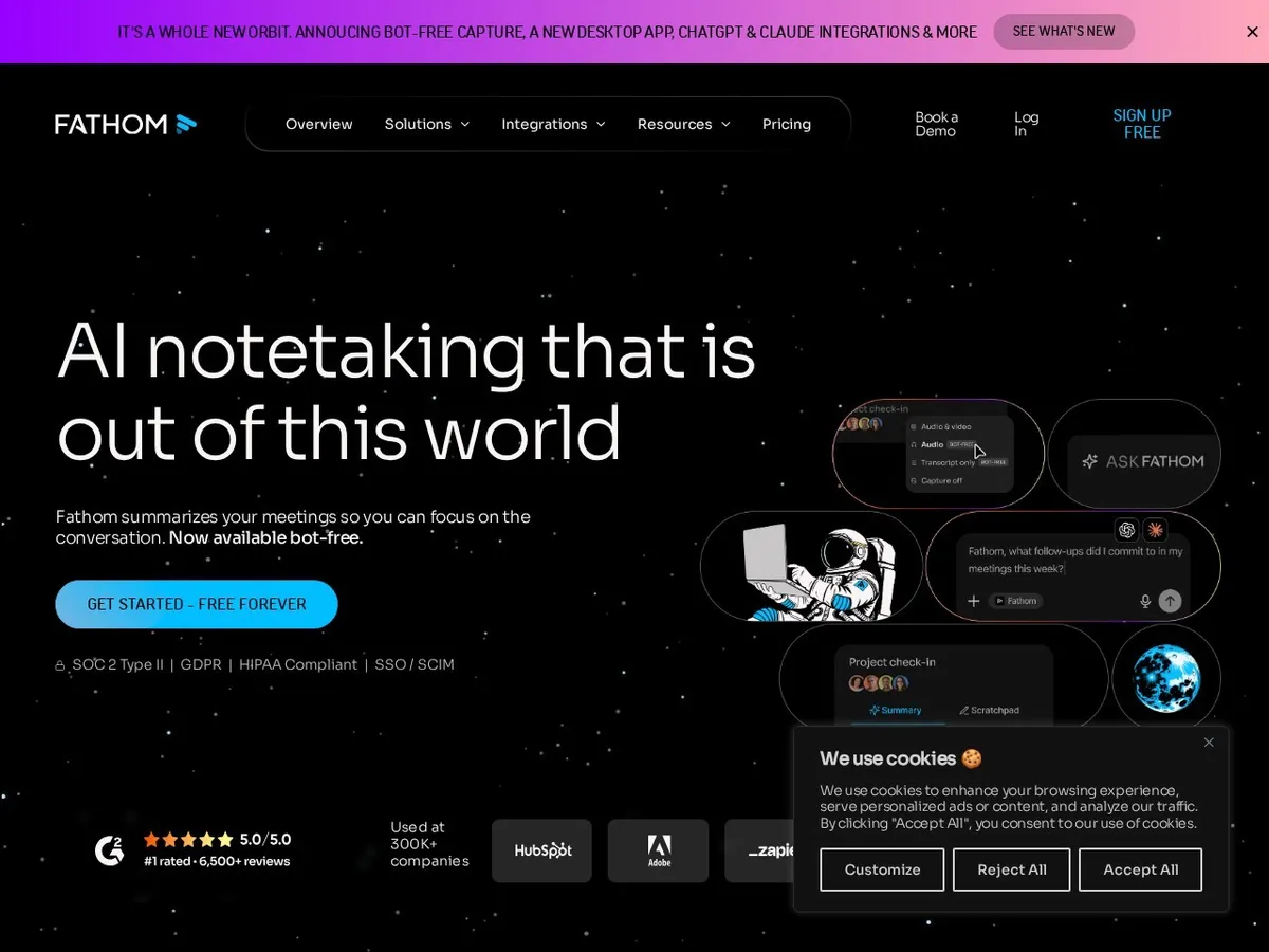 Interface de Fathom
