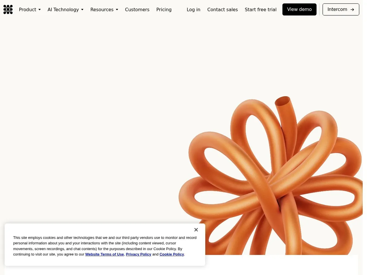 Intercom Fin interface