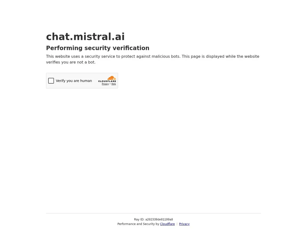 Le Chat interface