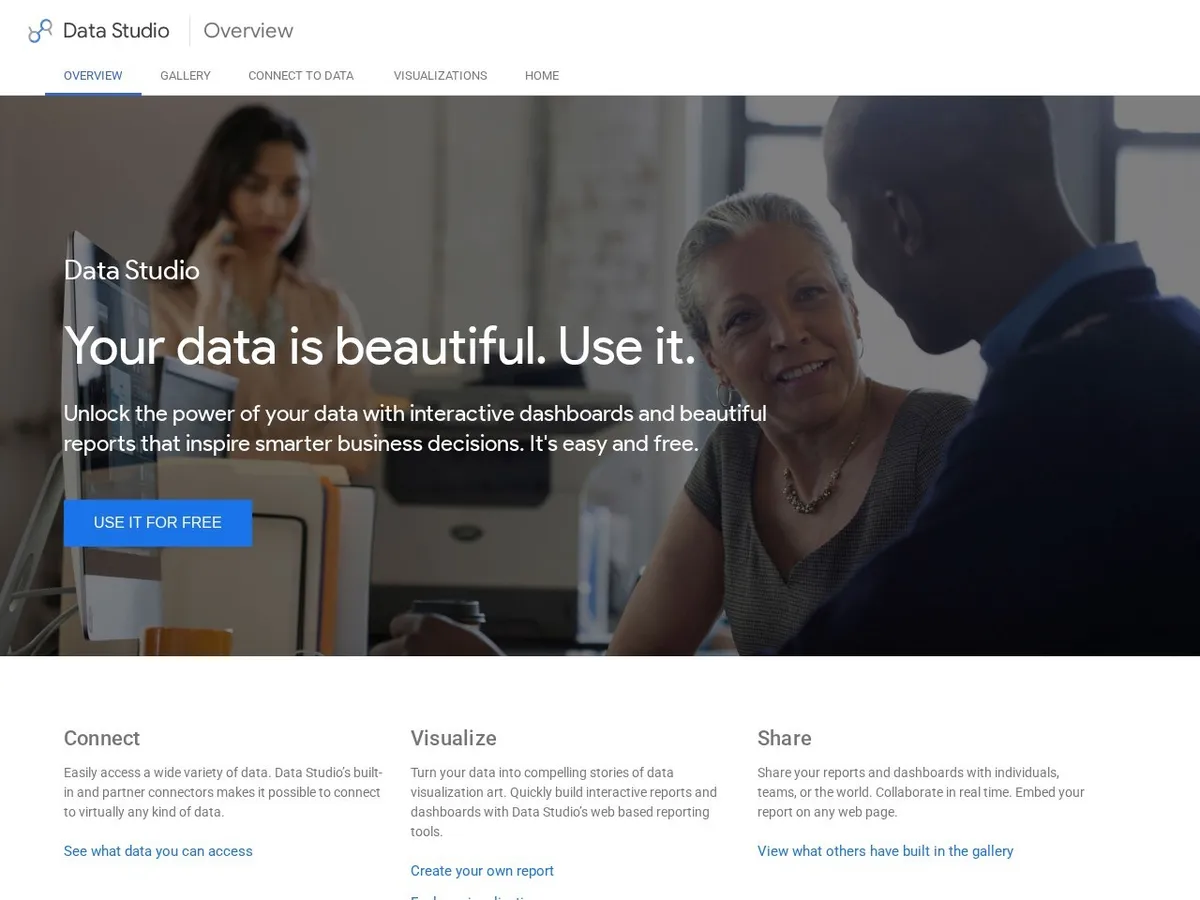 Interface de Looker Studio