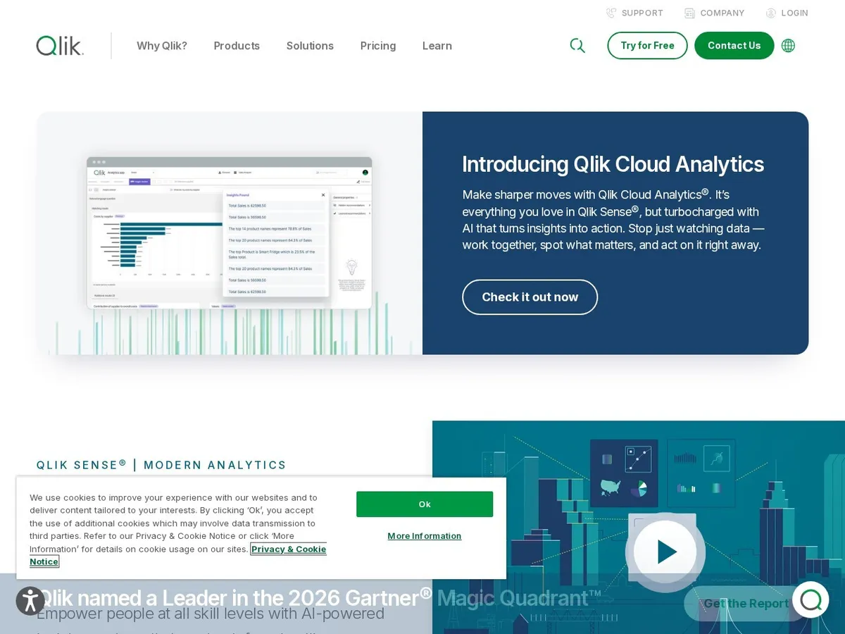 Interface de Qlik Sense