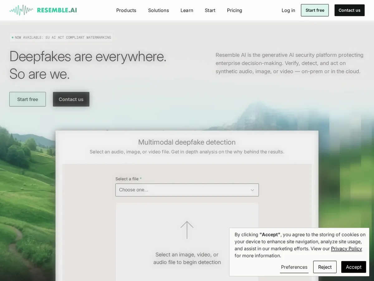 Resemble AI interface