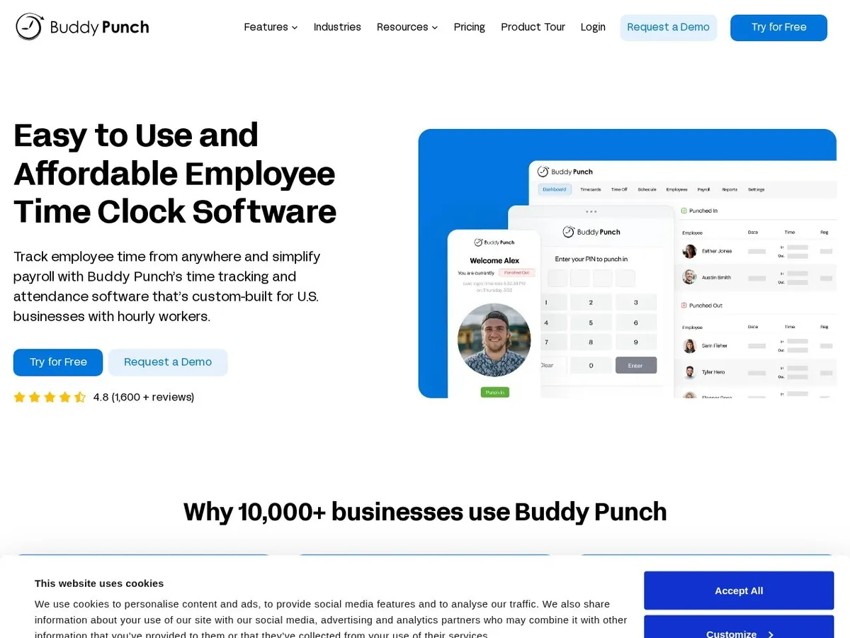 Buddy Punch interface