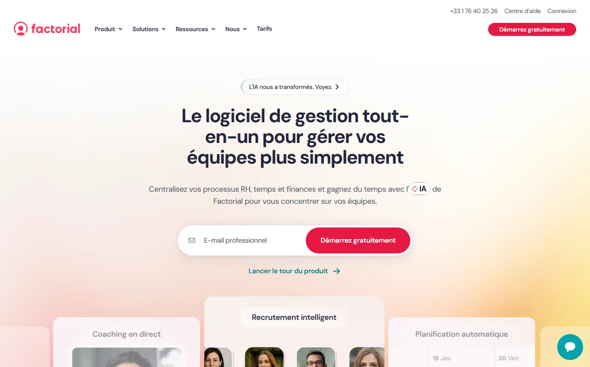 Site officiel de Factorial