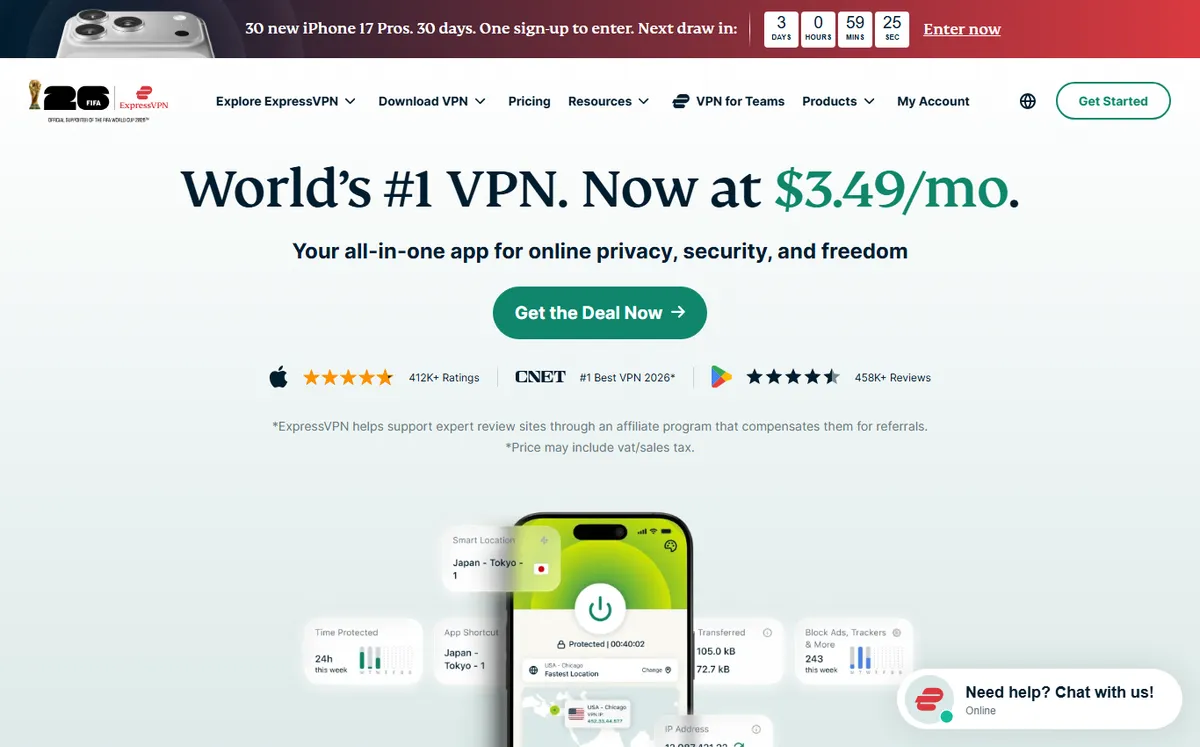 ExpressVPN official website