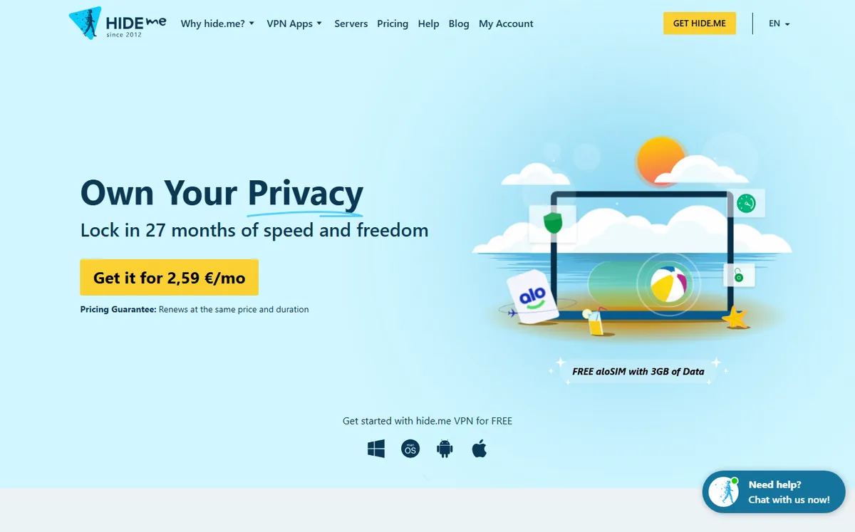 hide.me official website