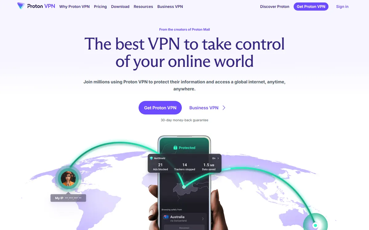 Proton VPN Free official website
