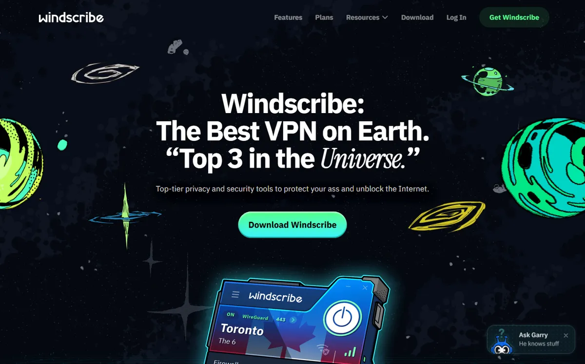 Windscribe official website
