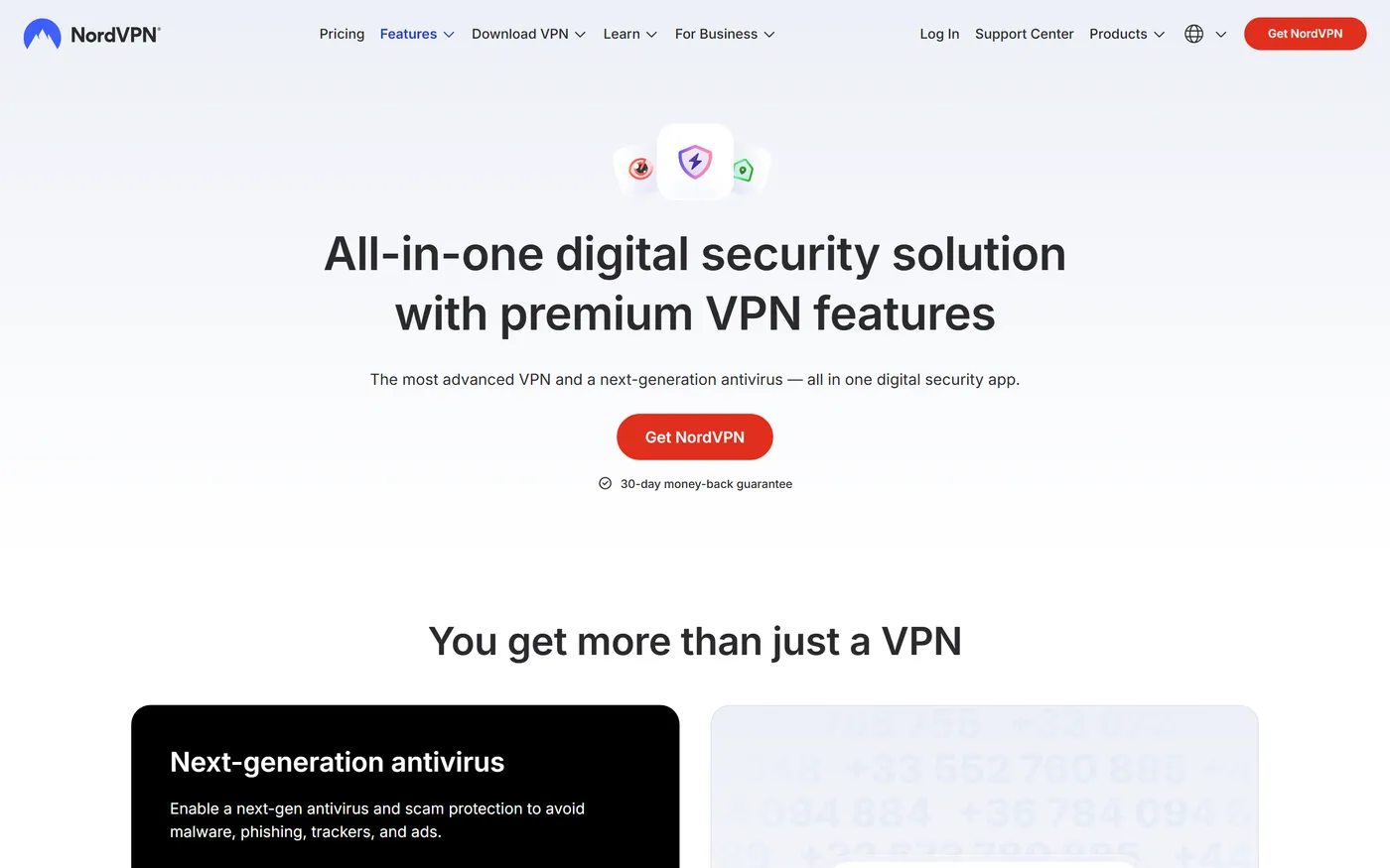 NordVPN product page