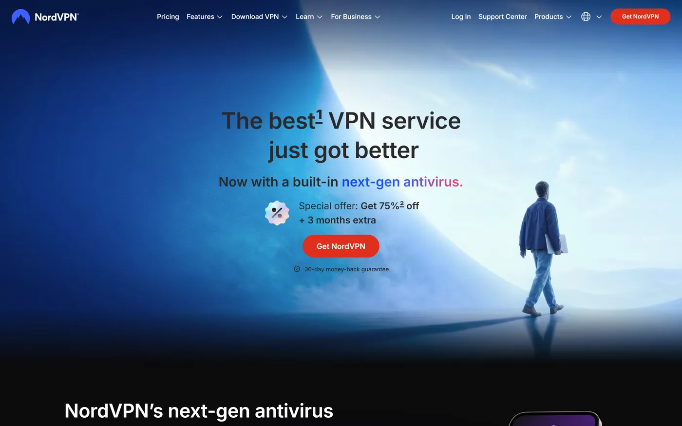 NordVPN homepage