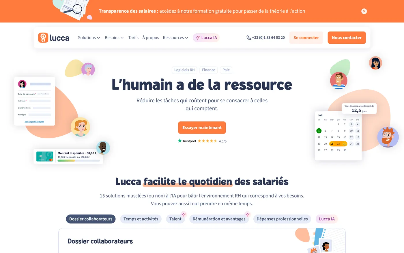 Page d'accueil de Lucca